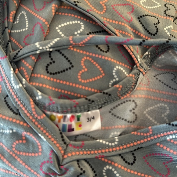 Dot Dot Smile dress size 3/4 grey with pink, black & white hearts. Never wore! - Picture 5 of 5
